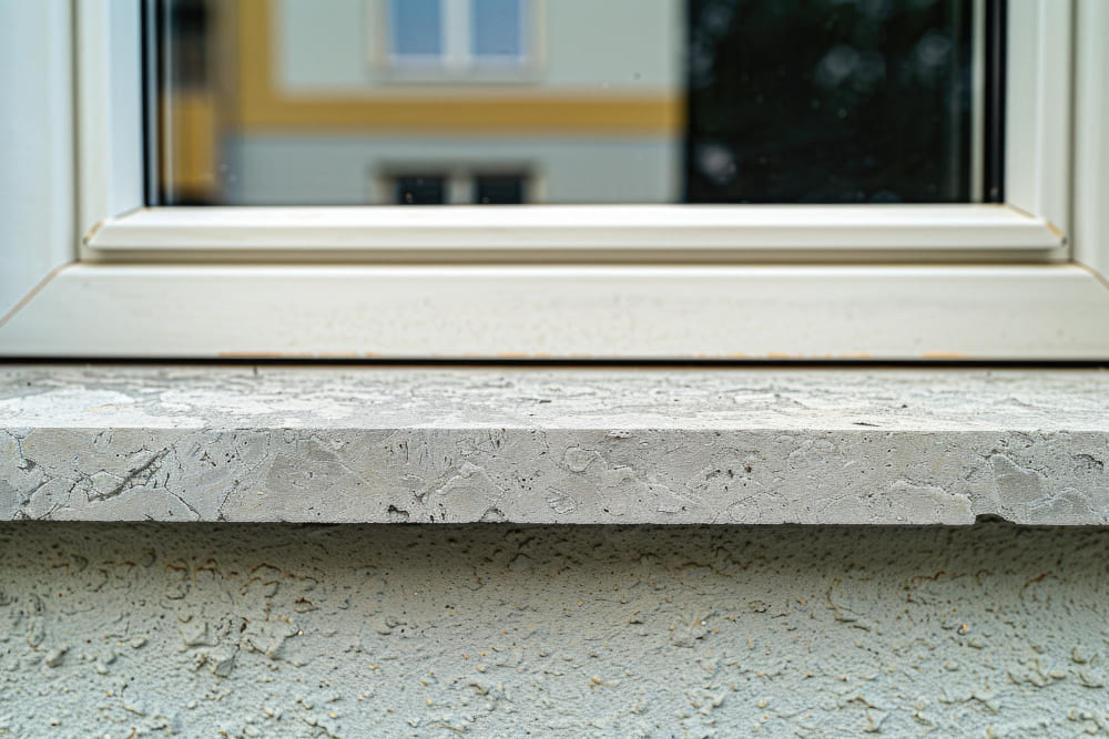 Nowoczesny parapet z konglomeratu